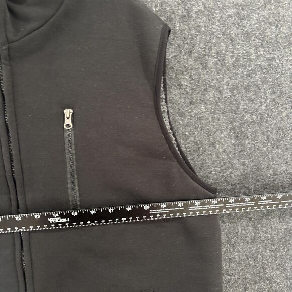 Duke by Haband Vest Men's Large Black Sherpa Lined Full Zip Fleece Chest Zip - Picture 5 of 7